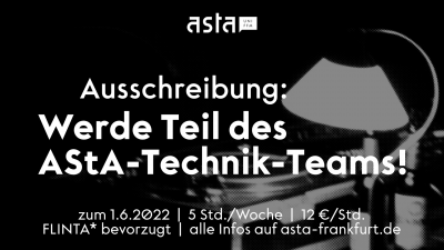Ausschreibung Technik Team 2022
